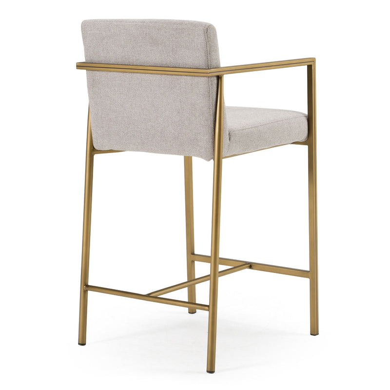 Cima Light Grey & Gold Counter Stool