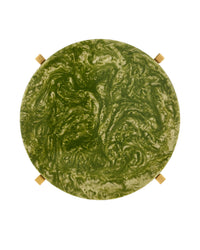 Sienna Green & Brass Martini Table