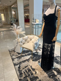 Camber Modern Off White & Gold Dining Chair