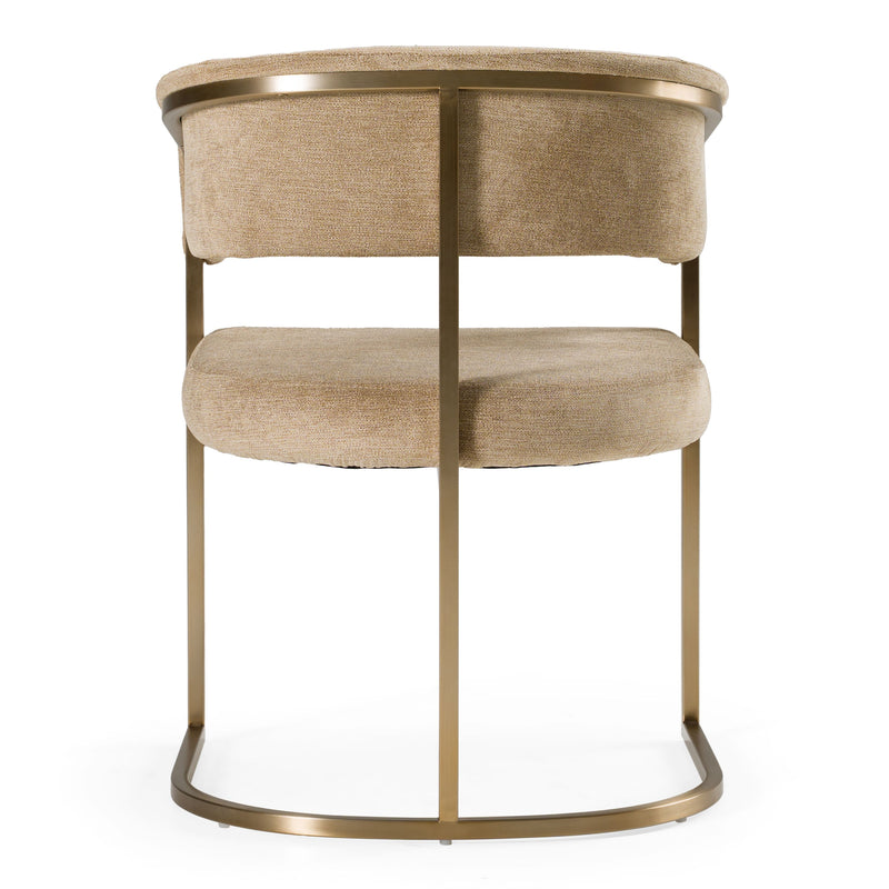 Villa Modern Brown & Gold Dining Chair