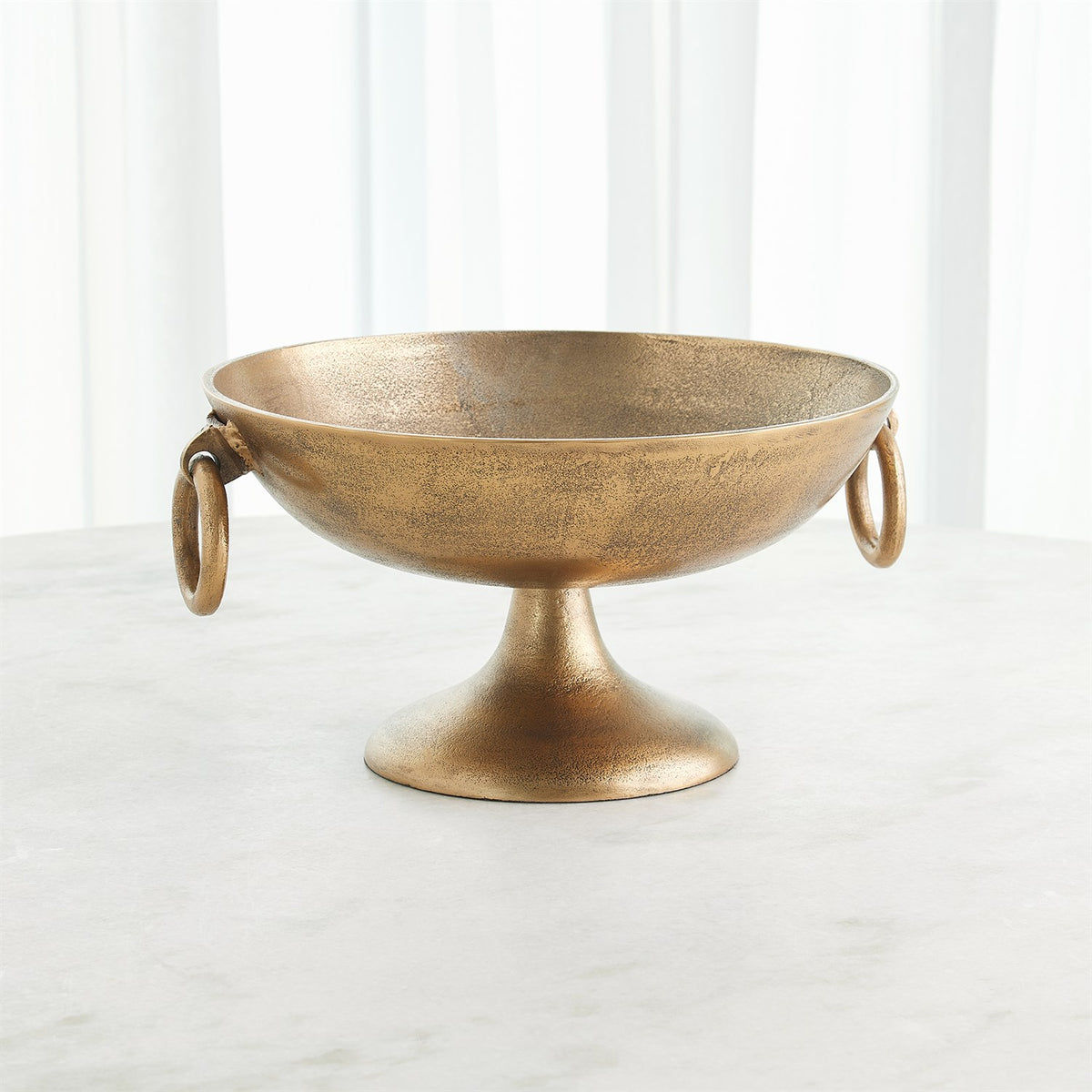 Ring Handle Antique Brass Bowls (2 Sizes Available)