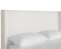 Ives White Boucle Bed