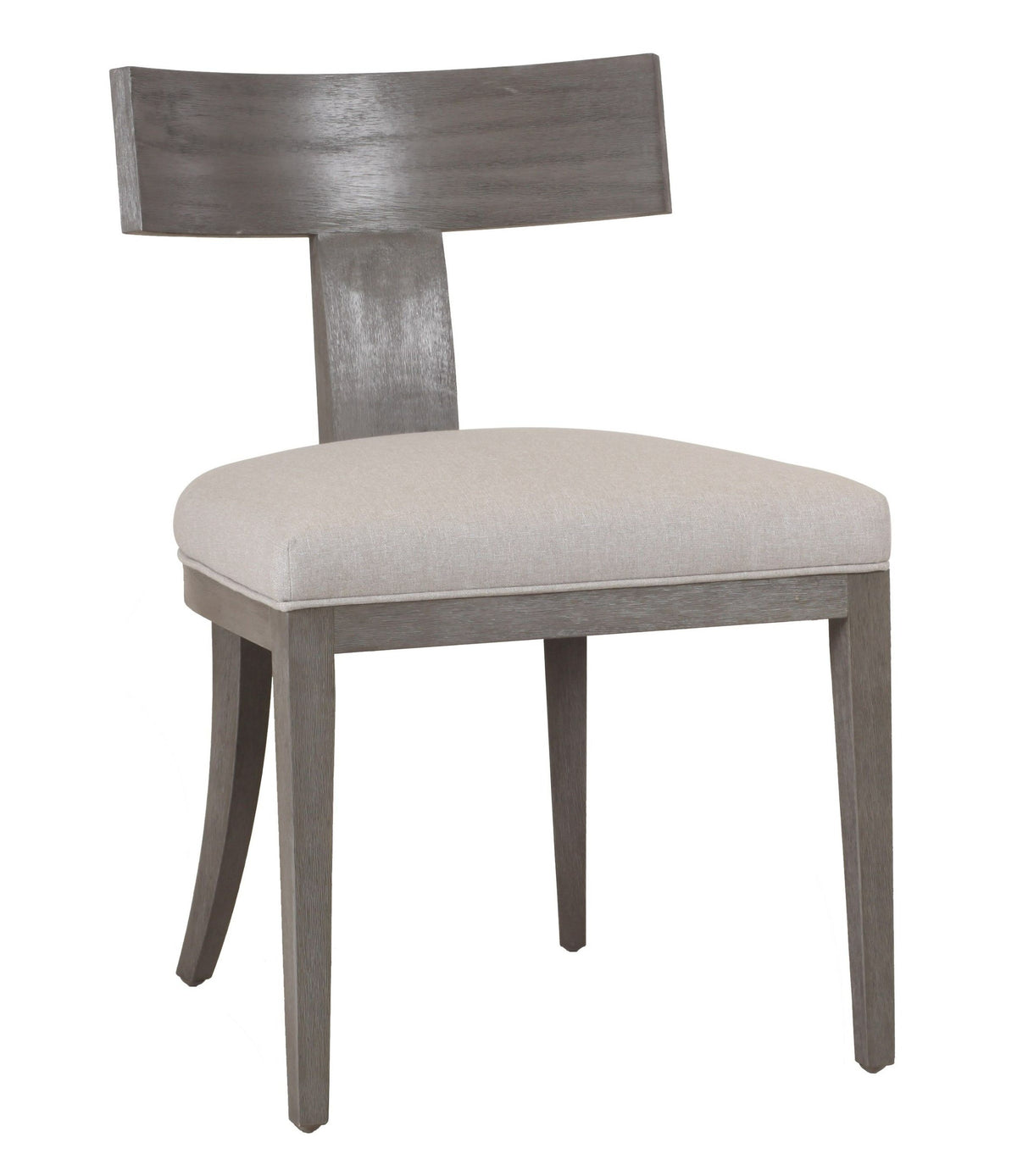 Rowan Mid-Century Modern Beige Linen & Grey Wash Dining Chair (Set of 2)