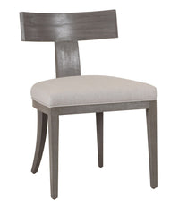 Rowan Mid-Century Modern Beige Linen & Grey Wash Dining Chair (Set of 2)