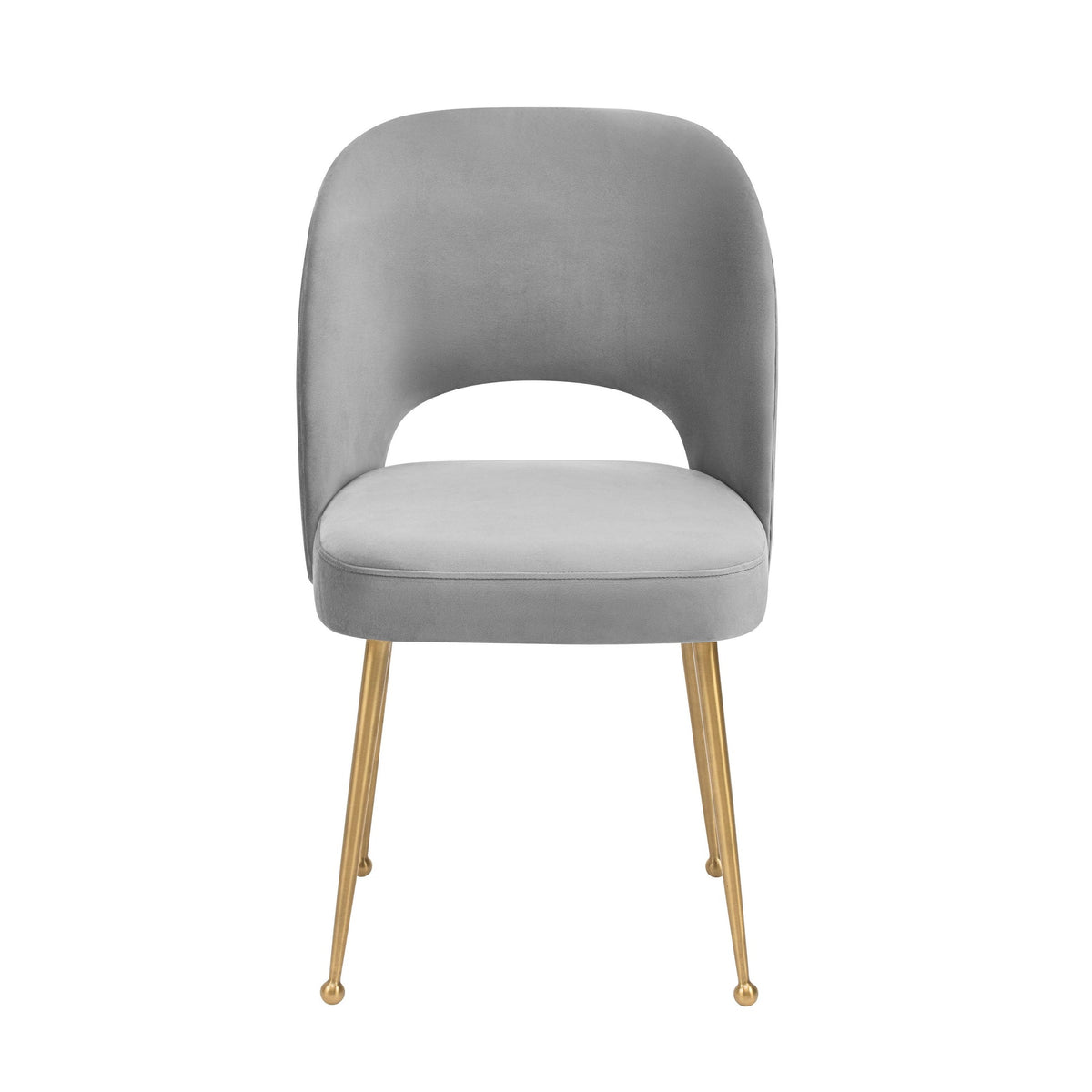 Giada Performance Graded Light Grey Velvet Chair