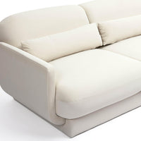 Arnaldo 90.5” Cream Performance Velvet Sofa