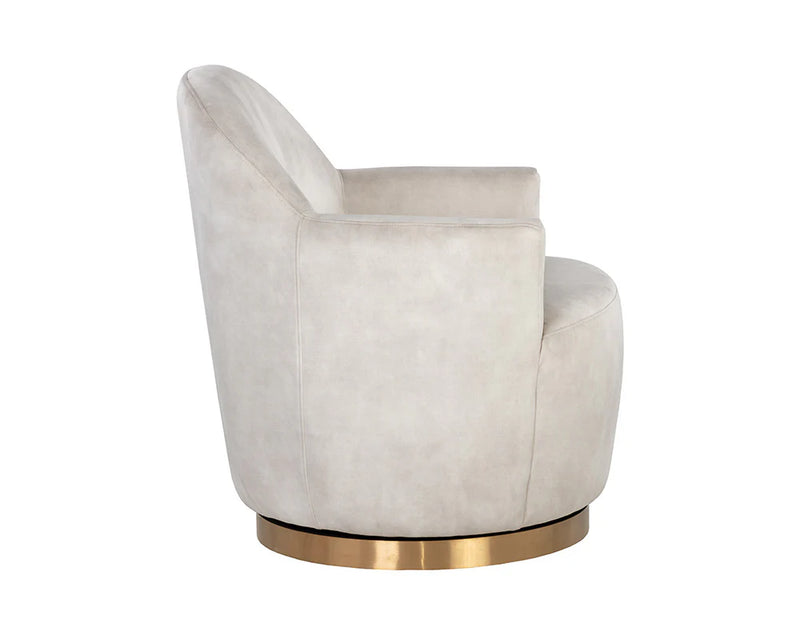 Casie Cream Swivel Accent Chair