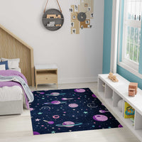 Space Black Area Rug