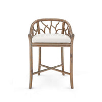 Ettah Driftwood & Linen Counter Stool