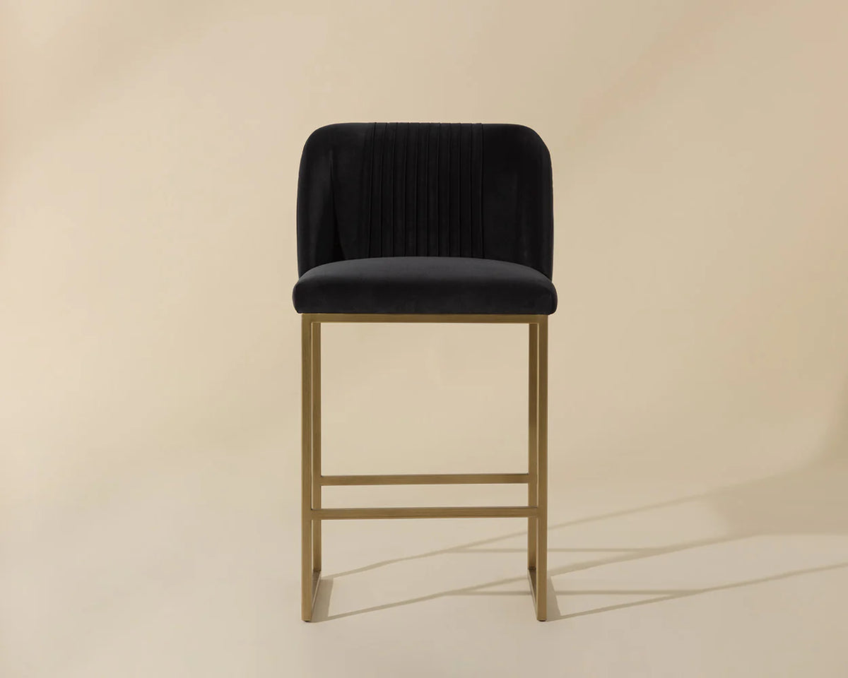 Nevin Grey & Gold Counter Stool