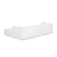 Tereasa 3-Piece Cream Performance Chenille Modular Sectional (RAF & LAF)