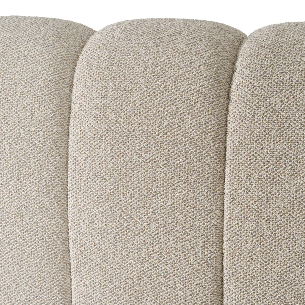Sabine Modern Off-White Linen Bed