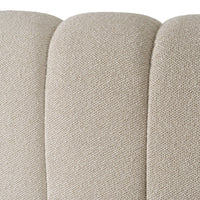 Sabine Modern Off-White Linen Bed