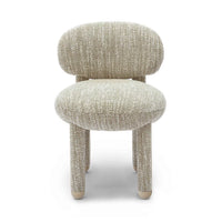 Manu Beige Nubby Performance Fabric Dining Chair