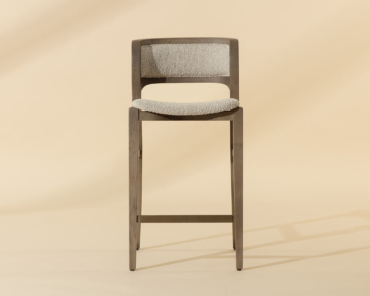 Arco Oatmeal Solid Ash Wood Counter Stool