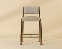 Bayard Oatmeal & Antique Brass Counter Stool