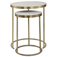 Teagen White Nesting Accent Tables, S/2