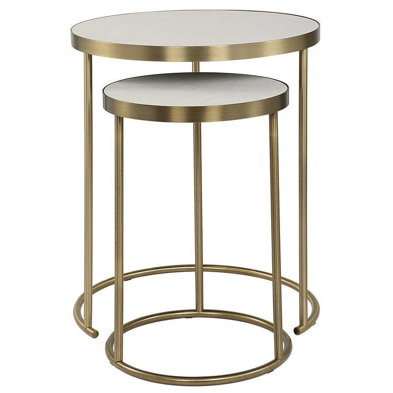 Teagen White Nesting Accent Tables, S/2