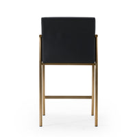 Aurora Modern Black & Gold Counter Stool