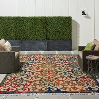 Annitra Indoor/Outdoor  Multicolor Summer Vines Area Rug - Elegance Collection
