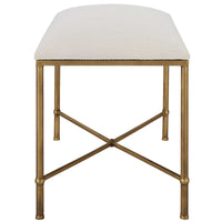 Adalee Small White & Gold Bench