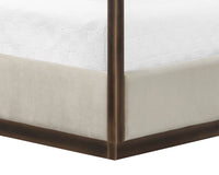 Casette Prosecco Performance Fabric & Rustic Bronze Canopy King Bed