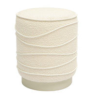 Alveena Cream Boucle Ottoman