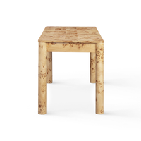 Meadow 60" Natural Burl 3 Drawer Desk