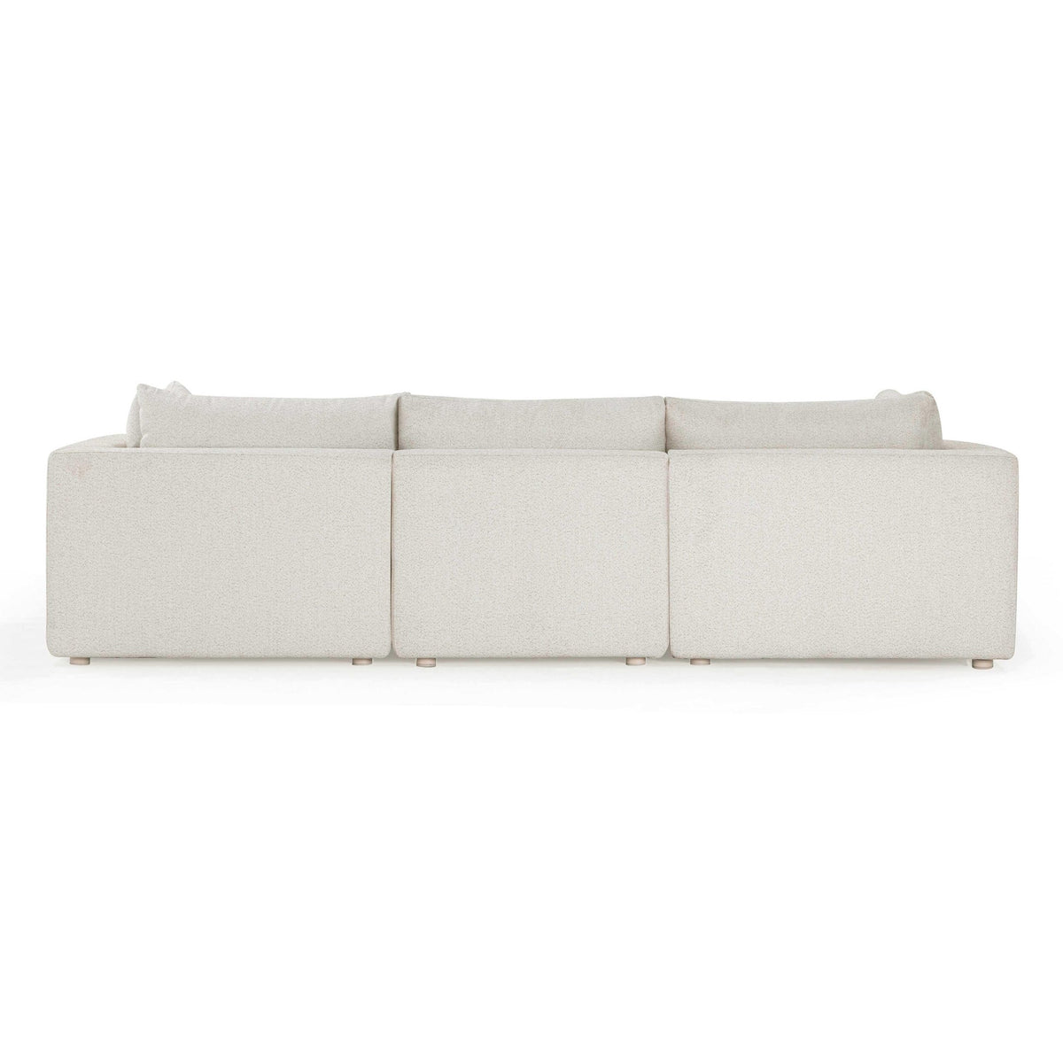 Karsyn 113.2" 4-Piece Cream Performance Fabric Outdoor Modular Sectional