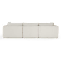 Karsyn 113.2" 4-Piece Cream Performance Fabric Outdoor Modular Sectional