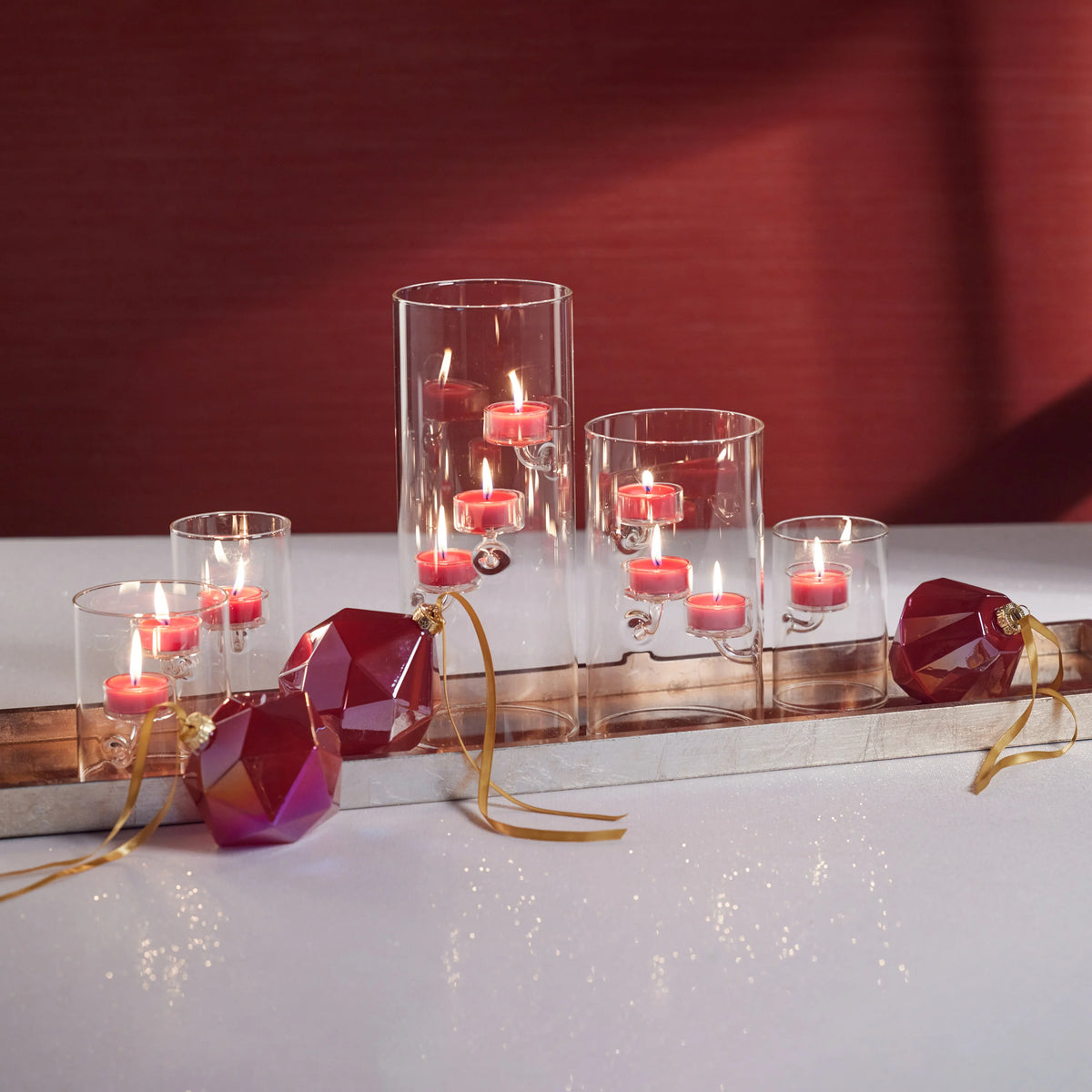 Romance Supended Tealight Candle Holder/Hurricane - Set of 4 (2 Sizes Available)