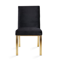 Bayfield Black Velvet with Gold Frame Dining Chair