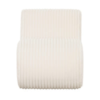 Selene Cream Oversized Performance Corduroy Accent Chair