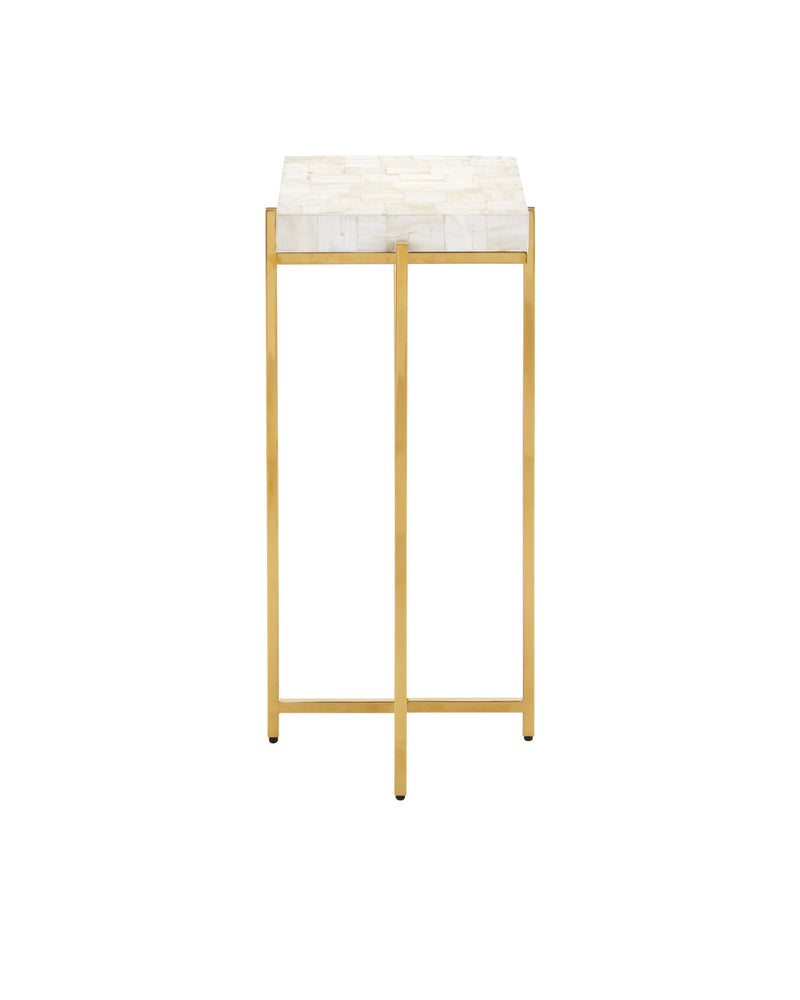 Amelie Mother of Pearl & Brass Martini Table