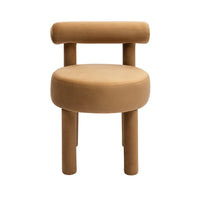Cameila Cognac Velvet Dining Chair - Luxury Living Collection