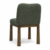 Tiara Forest Green Performance Basketweave Fabric Dining Chair