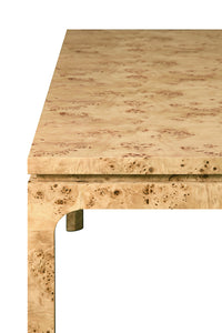 Cecilly 86" Burl Wood Dining Table