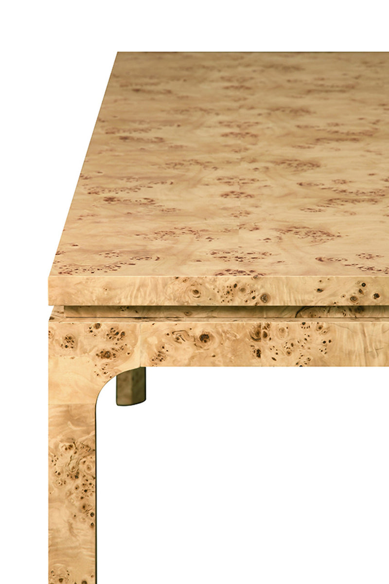 Cecilly 86" Burl Wood Dining Table