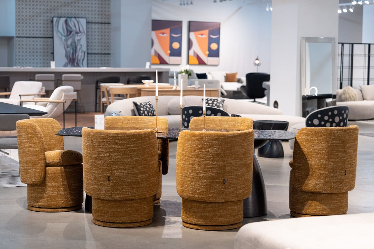 Catalina Modern Mustard Swivel Dining Chair