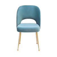 Giada Sea Blue Performance Grade Velvet Chair