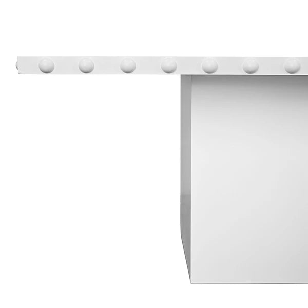 Reef 85" Matte White Lacquer Rectangular Dining Table