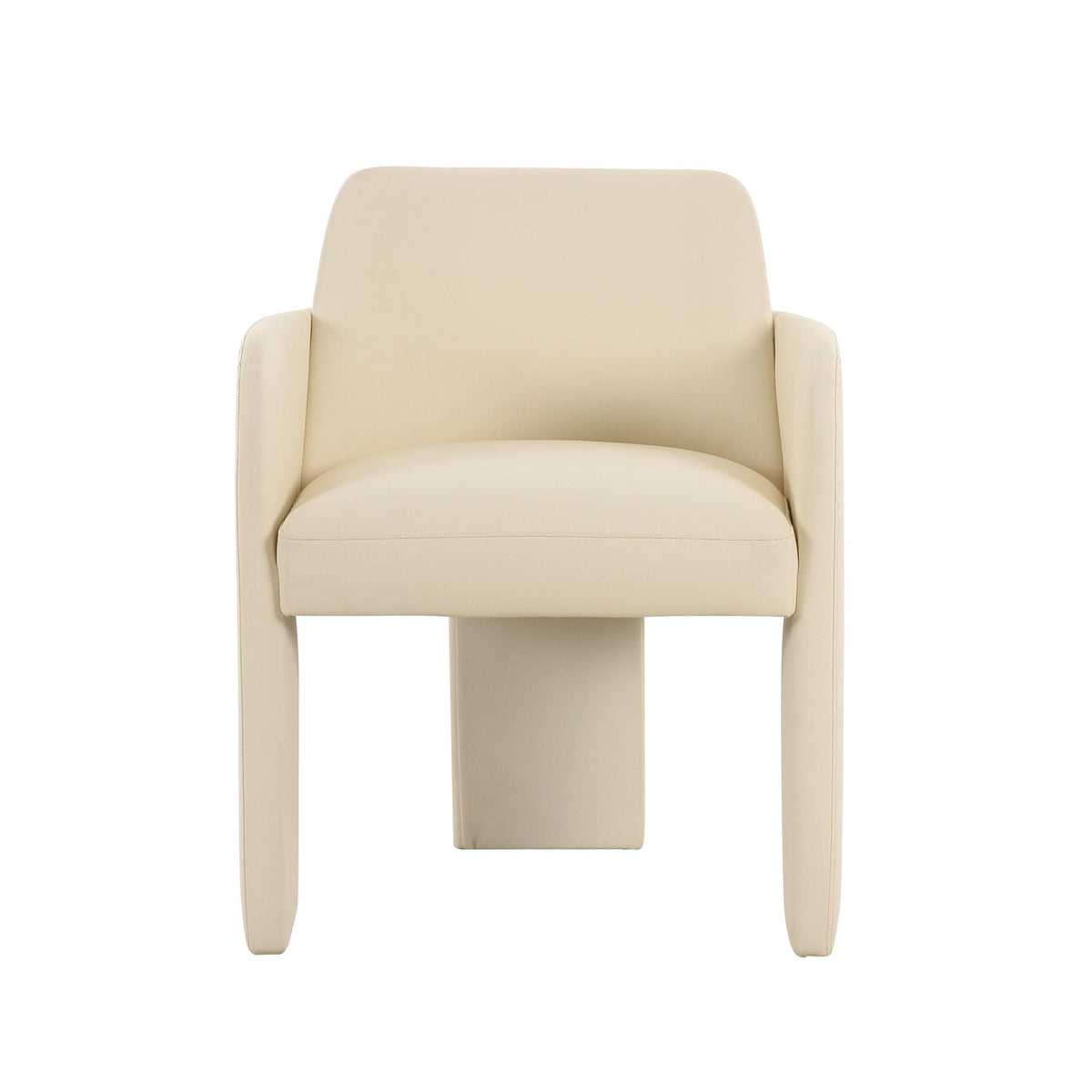 Amede Cream Vegan Leather Dining Chair