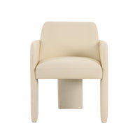 Amede Cream Vegan Leather Dining Chair