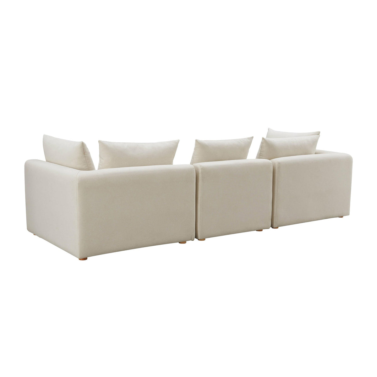 Karsyn 112.5" Plush Cream Performance Linen Sofa