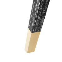 Eden Black & Natural Linen Dining Chair