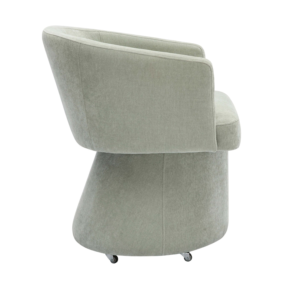 Nest Light Green Upcycled Chenille Rolling Desk Chair