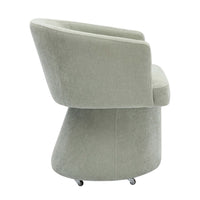 Nest Light Green Upcycled Chenille Rolling Desk Chair