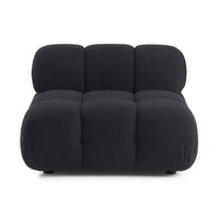 Vogue Black Performance Vegan Shearling Modular Armless Chair