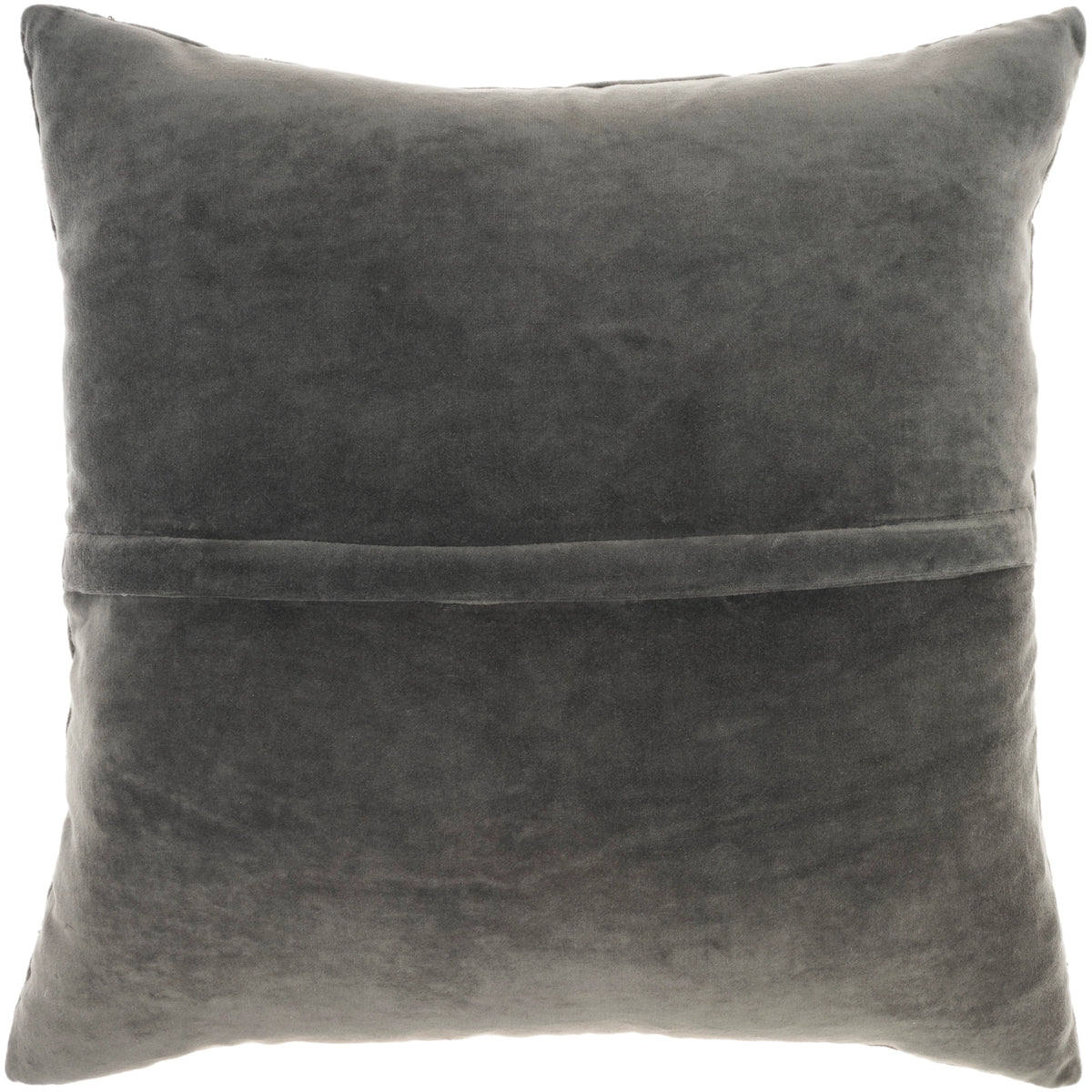 Delilah Grey Velvet 20" Hand-Beaded & Sequined Throw Pillow