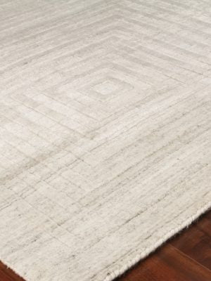 Cleo Modern Ivory Box Patterned Area Rug - Elegance Collection